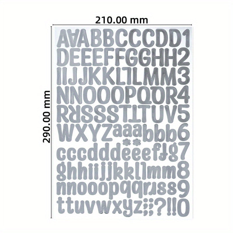 252pcs Gold & Silver Alphabet Stickers | A-Z & 0-9 Self-Adhesive Set for Crafts & Gifts