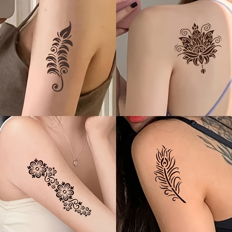 9-Piece Reusable Mandala Stencil Set 7.9x7.9 Inch for DIY Crafts, Body Art, Temporary Tattoos, and Home Decor