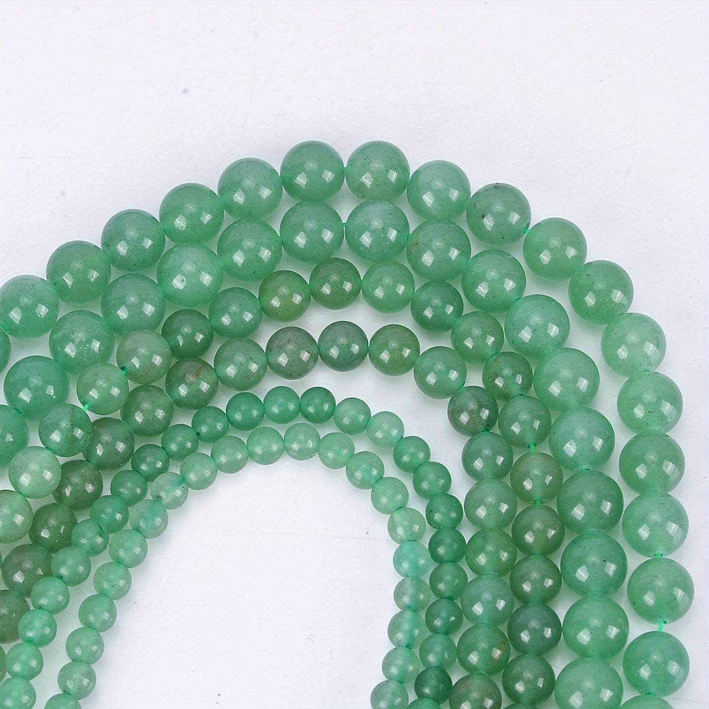 Natural Green Jade Round Beads – 8mm & 12mm