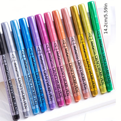 12 Color Metallic Paint Markers