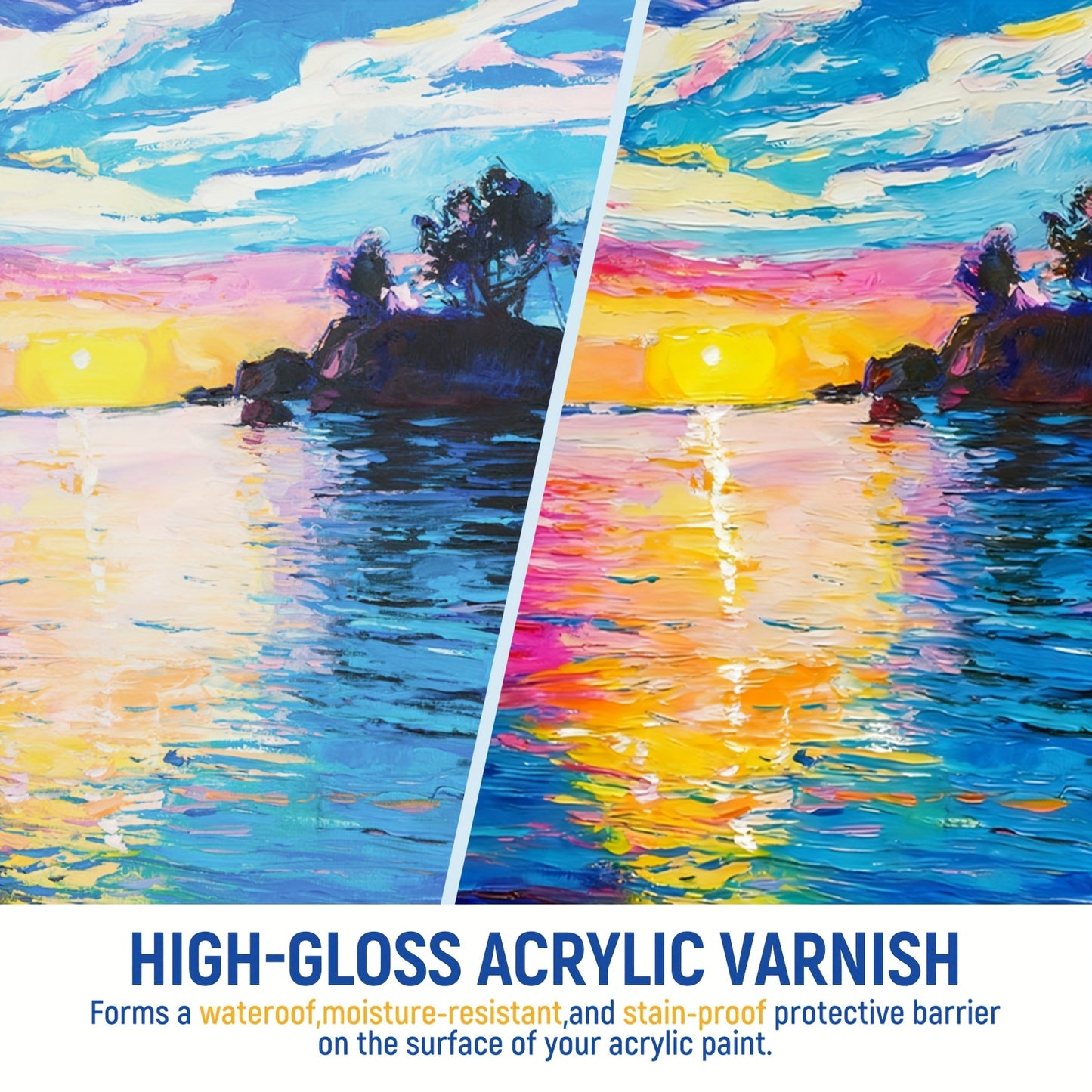 Non-Yellowing Gloss Acrylic Varnish 100 ml (3.5 fl oz) – Fast-Drying Protective Sealant for Canvas, Paper, Fabric, Metal, and Glass
