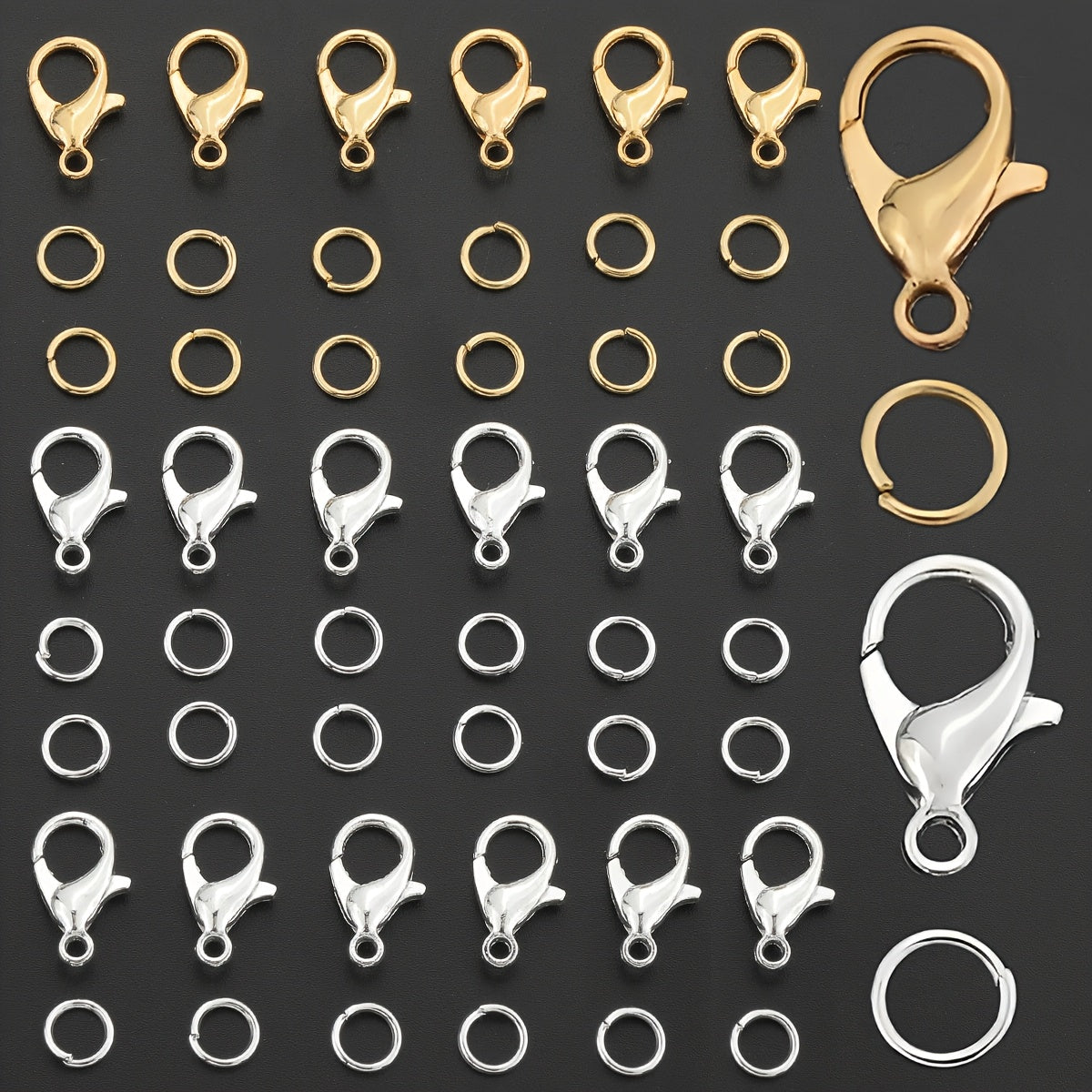 920pcs Hypoallerginic Stainless Steel Lobster Clasps and Jump Rings Kit – Jewelry Making Supplies