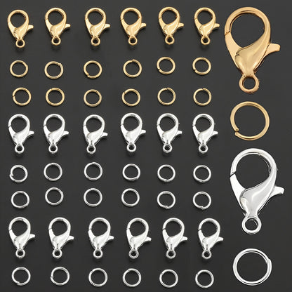920pcs Hypoallerginic Stainless Steel Lobster Clasps and Jump Rings Kit – Jewelry Making Supplies