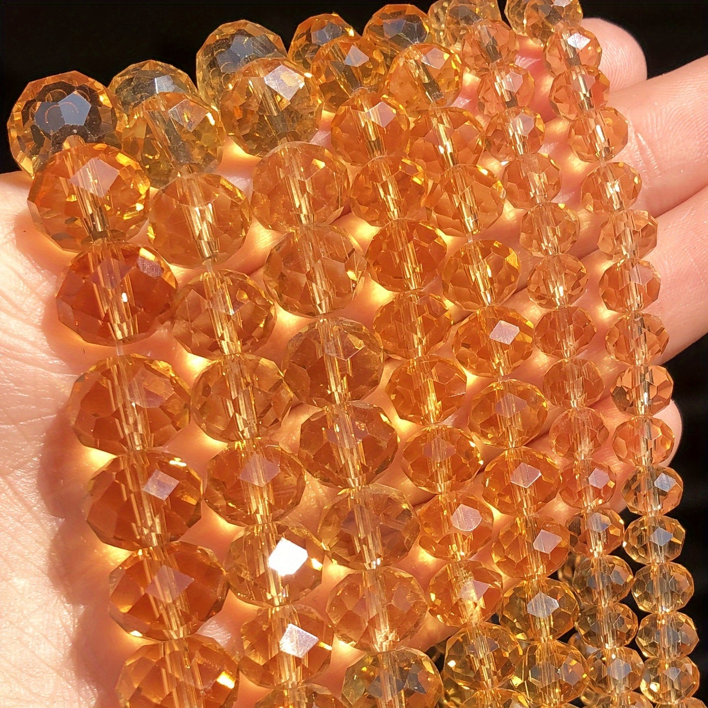 Genuine Multicolor Faceted Rondelle Beads (60-110pcs)
