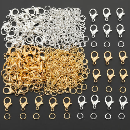 920pcs Hypoallerginic Stainless Steel Lobster Clasps and Jump Rings Kit – Jewelry Making Supplies
