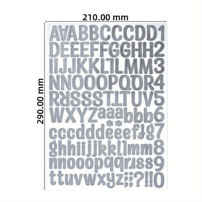 252pcs Gold & Silver Alphabet Stickers | A-Z & 0-9 Self-Adhesive Set for Crafts & Gifts