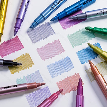 12 Color Metallic Paint Markers