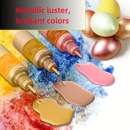 12-Color Metallic Ink Set – Aurora Alcohol-Based Inks for Epoxy, Resin, and Acrylic Pouring