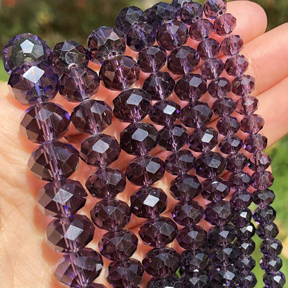 Genuine Multicolor Faceted Rondelle Beads (60-110pcs)