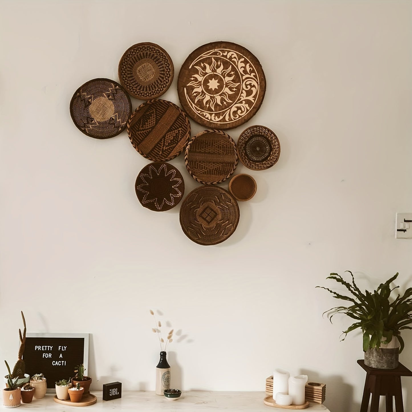 Reusable Mandala Sun, Moon, and Stars Stencil 11.8x11.8 Inch for DIY Crafts, Wall Art, Home Decor, and Scrapbooking