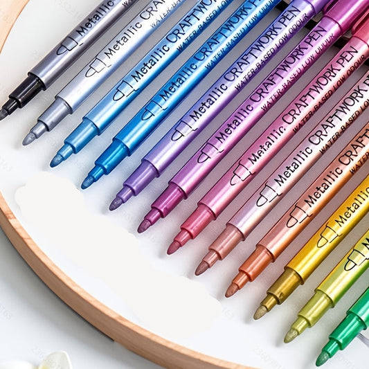 12 Color Metallic Paint Markers