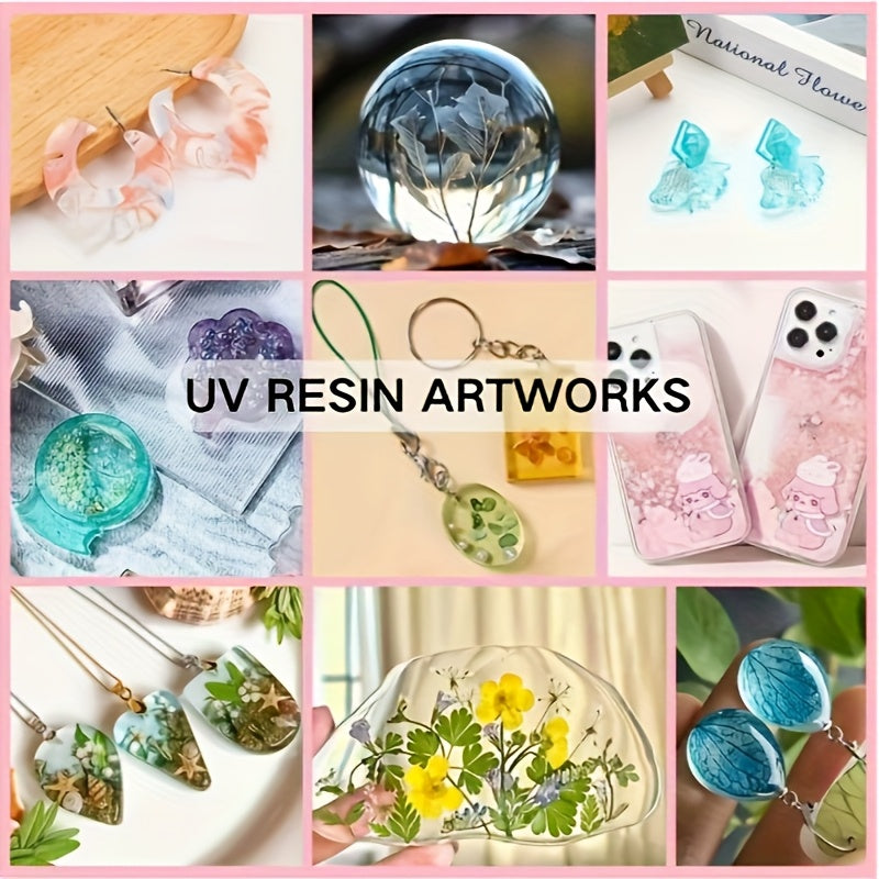Resin Mold Jewelry Making Kit with Light & Casting Models – 100g / 200g / 300g Transparent Epoxy Resin Set