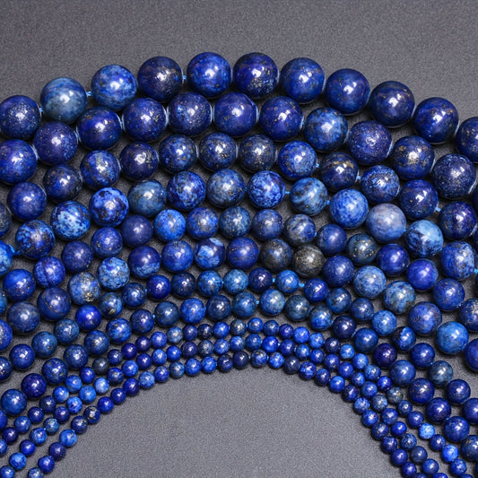 High-Quality Blue Lapis Lazuli Natural Stone Beads