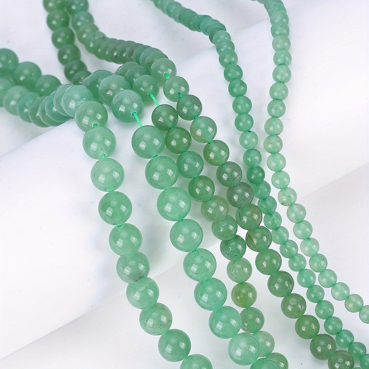 Natural Green Jade Round Beads – 8mm & 12mm