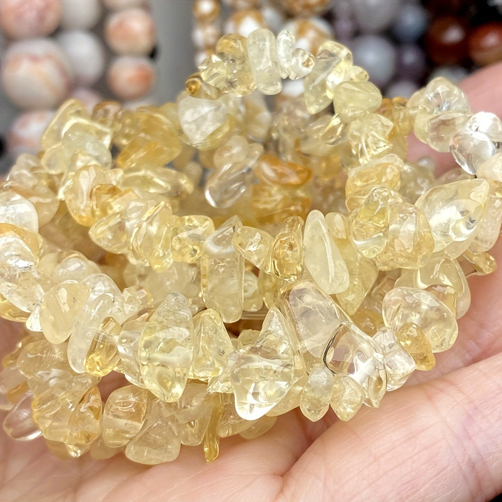 16-Inch Strand of Irregular Crushed Citrine Beads