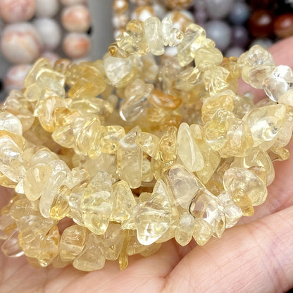 16-Inch Strand of Irregular Crushed Citrine Beads