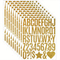 470pcs Large Gold Glitter Letter & Number Stickers – 2 Inch Self-Adhesive Alphabet Decals
