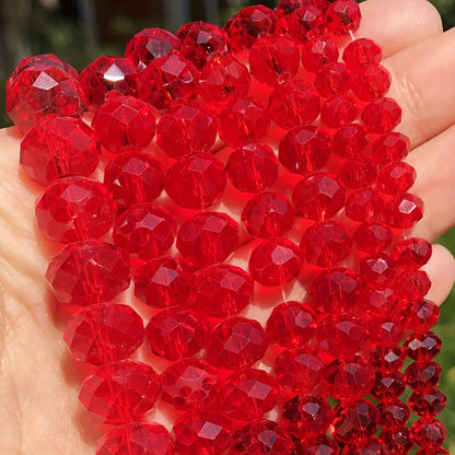 Genuine Multicolor Faceted Rondelle Beads (60-110pcs)