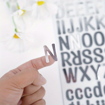 252pcs Gold & Silver Alphabet Stickers | A-Z & 0-9 Self-Adhesive Set for Crafts & Gifts
