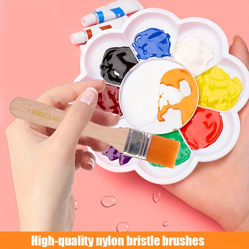 6PCS Nylon Brush Set Large Medium Small Sizes Multi Purpose Brushes