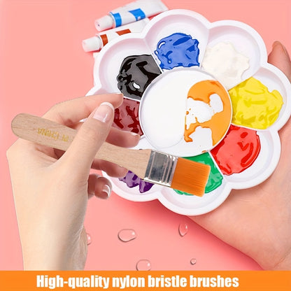 6PCS Nylon Brush Set Large Medium Small Sizes Multi Purpose Brushes
