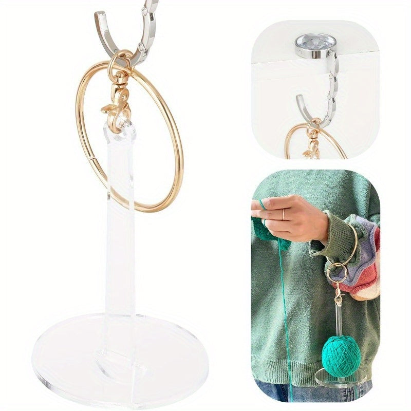Portable Wrist Yarn Holder – No-Tangle Yarn Spinner for Knitting & Crocheting