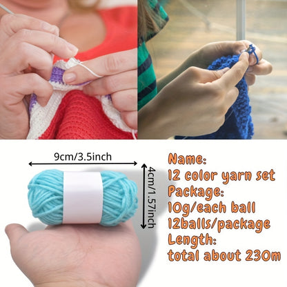 Soft Acrylic Yarn Skeins – Vibrant Colors for Crochet & Knitting