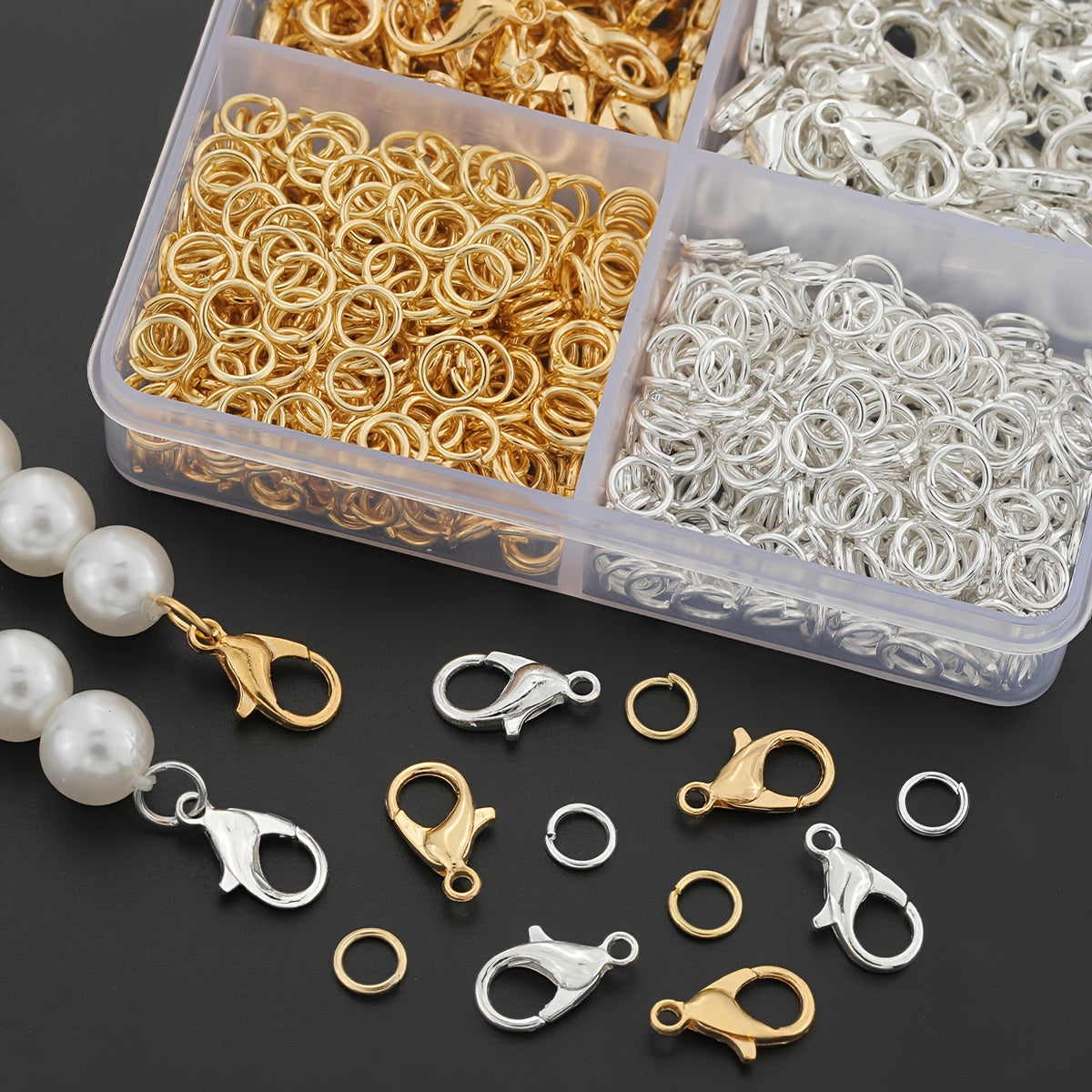 920pcs Hypoallerginic Stainless Steel Lobster Clasps and Jump Rings Kit – Jewelry Making Supplies