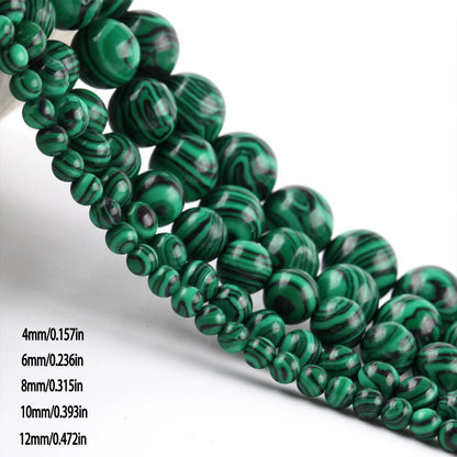 Natural Blue Shell Turquoise Stone Round Loose Beads – 4mm / 6mm / 8mm / 10mm / 12mm
