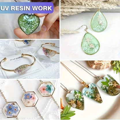 Resin Mold Jewelry Making Kit with Light & Casting Models – 100g / 200g / 300g Transparent Epoxy Resin Set