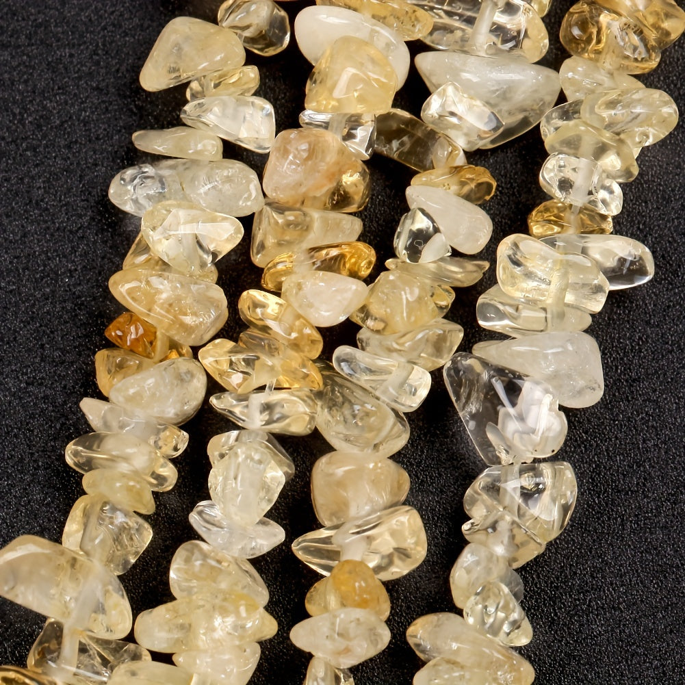 16-Inch Strand of Irregular Crushed Citrine Beads