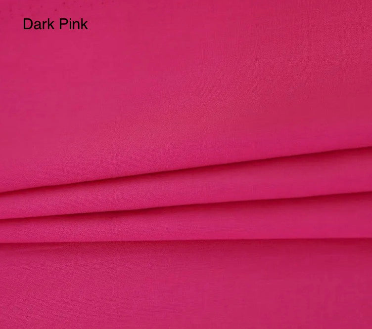 100% Cotton Fabric –1.45 meters by 1 meter – 20 colors Soft, Breathable & Skin-Friendly