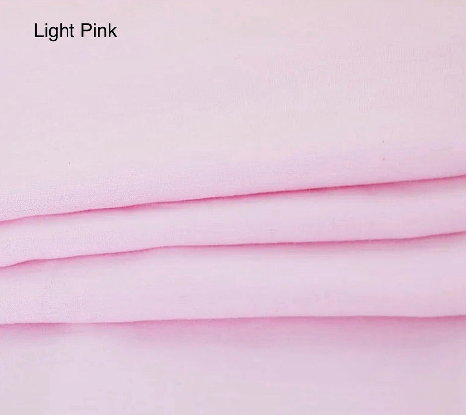 100% Cotton Fabric –1.45 meters by 1 meter – 20 colors Soft, Breathable & Skin-Friendly