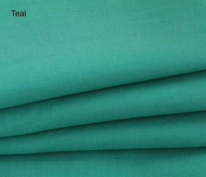 100% Cotton Fabric –1.45 meters by 1 meter – 20 colors Soft, Breathable & Skin-Friendly