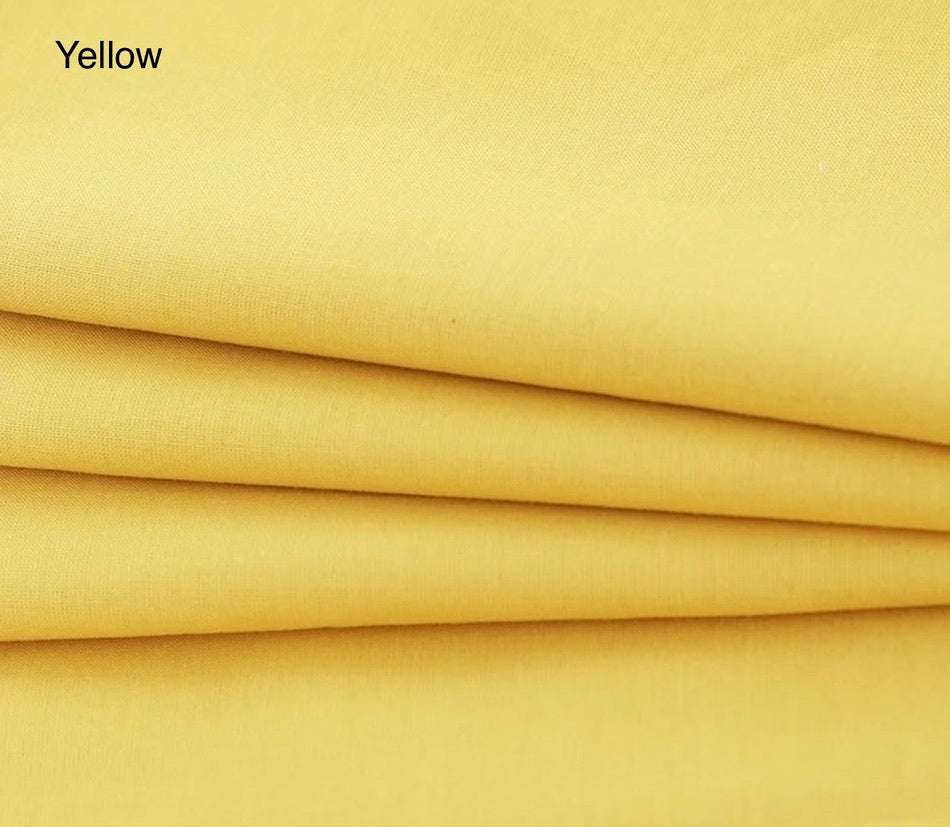 100% Cotton Fabric –1.45 meters by 1 meter – 20 colors Soft, Breathable & Skin-Friendly