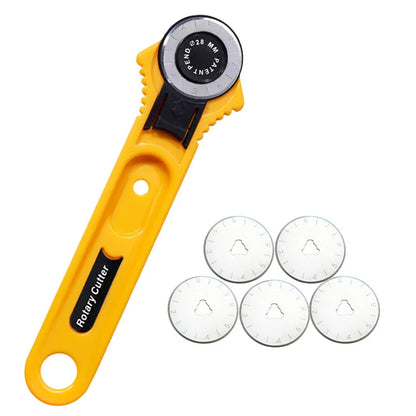 2 sizes 28mm & 45mm Rotary Cutter with Scale – Precision Cutting Tool for Leather, Fabric, Quilting & DIY Crafts