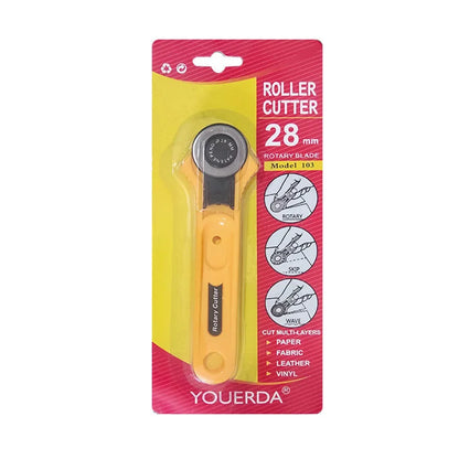 2 sizes 28mm & 45mm Rotary Cutter with Scale – Precision Cutting Tool for Leather, Fabric, Quilting & DIY Crafts