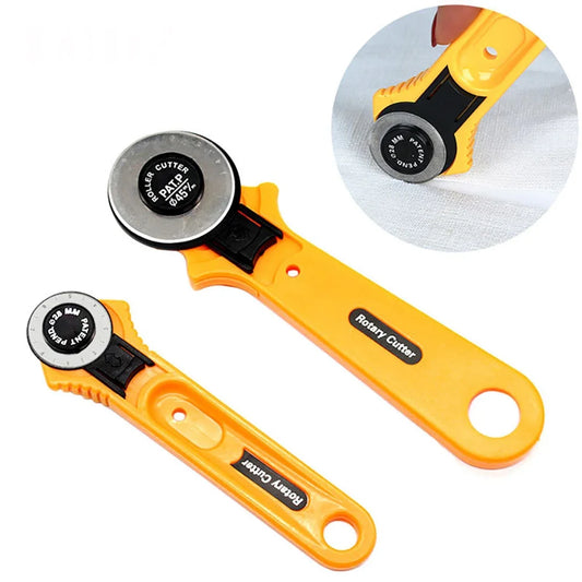 2 sizes 28mm & 45mm Rotary Cutter with Scale – Precision Cutting Tool for Leather, Fabric, Quilting & DIY Crafts