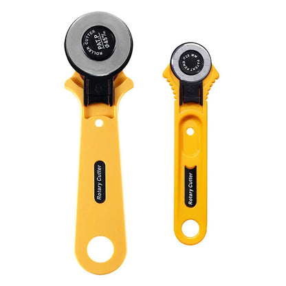 2 sizes 28mm & 45mm Rotary Cutter with Scale – Precision Cutting Tool for Leather, Fabric, Quilting & DIY Crafts