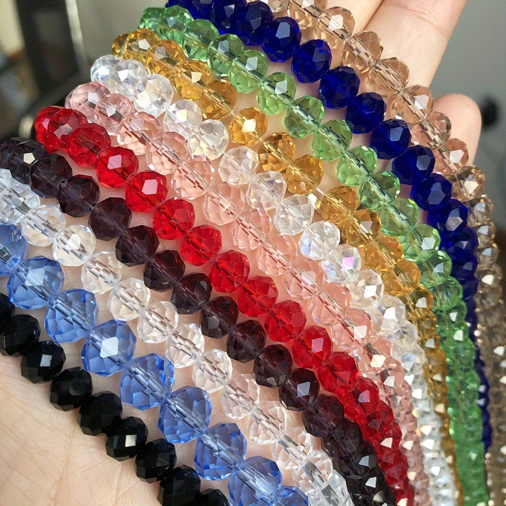 Genuine Multicolor Faceted Rondelle Beads (60-110pcs)