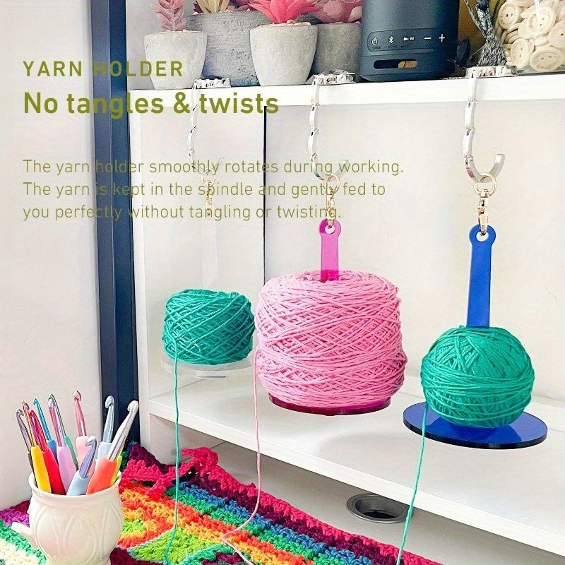 Portable Wrist Yarn Holder – No-Tangle Yarn Spinner for Knitting & Crocheting
