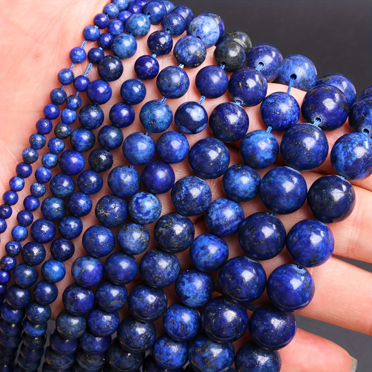 High-Quality Blue Lapis Lazuli Natural Stone Beads