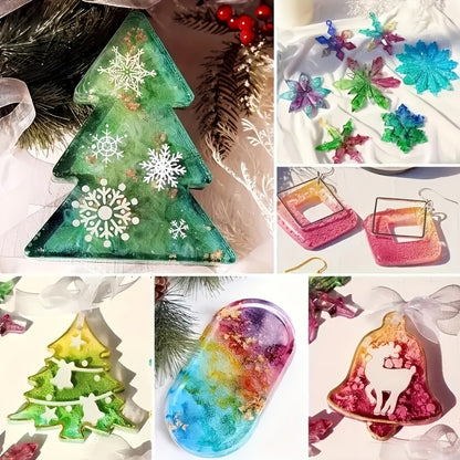 12-Color Metallic Ink Set – Aurora Alcohol-Based Inks for Epoxy, Resin, and Acrylic Pouring