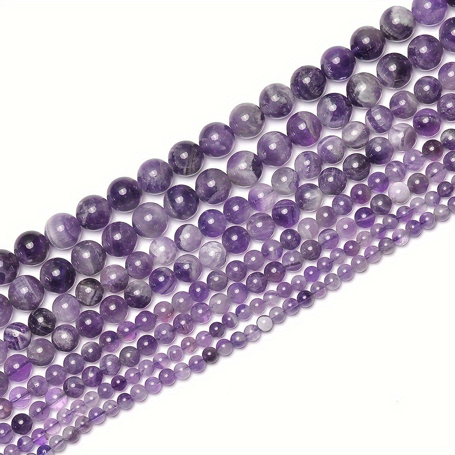 Natural Purple Amethyst Round Beads – 4mm/6mm/8mm/10mm/12mm
