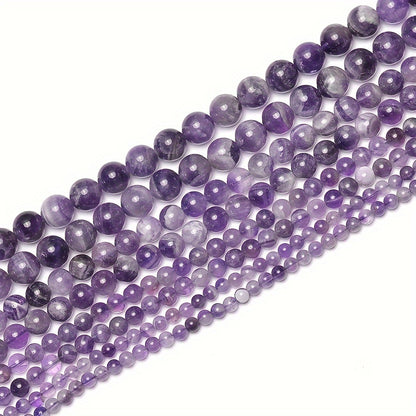 Natural Purple Amethyst Round Beads – 4mm/6mm/8mm/10mm/12mm