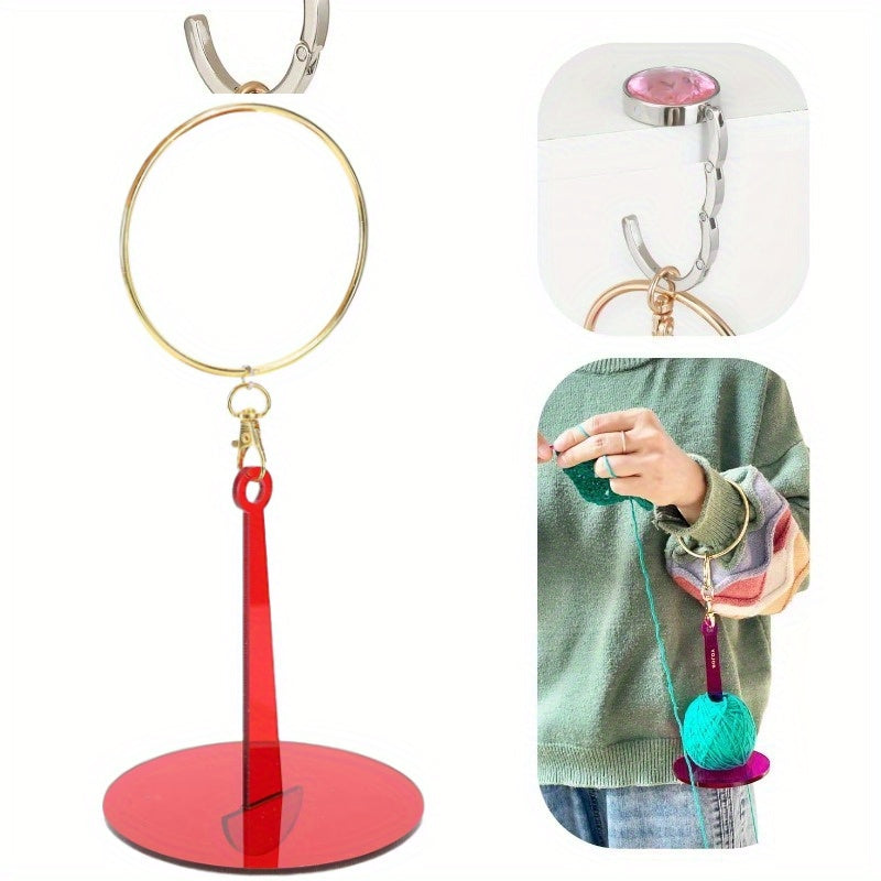 Portable Wrist Yarn Holder – No-Tangle Yarn Spinner for Knitting & Crocheting